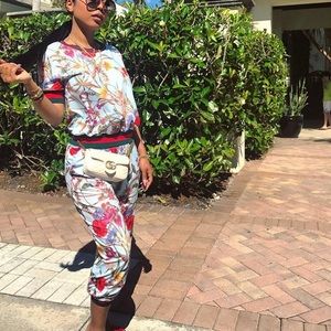Floral Print Track Suit